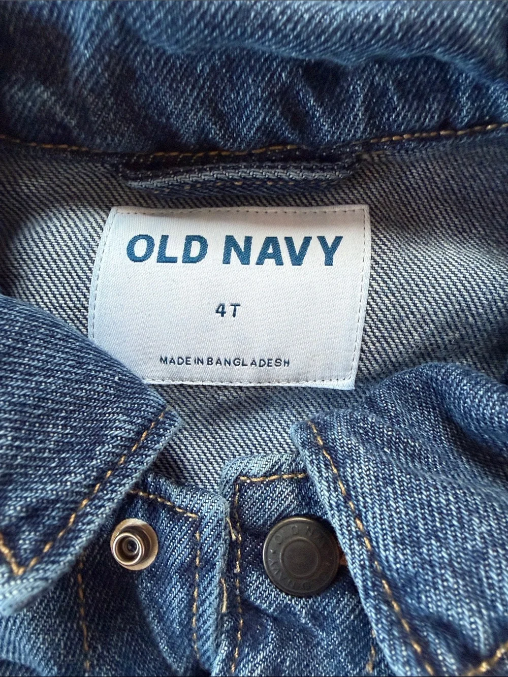 Old Navy Girls Denim Jacket in Dark Blue Wash
